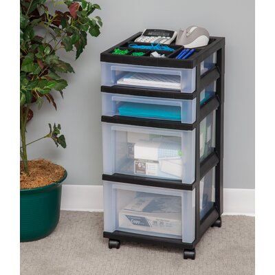 IRIS 4 Drawer Rolling Storage Cart & Reviews | Wayfair