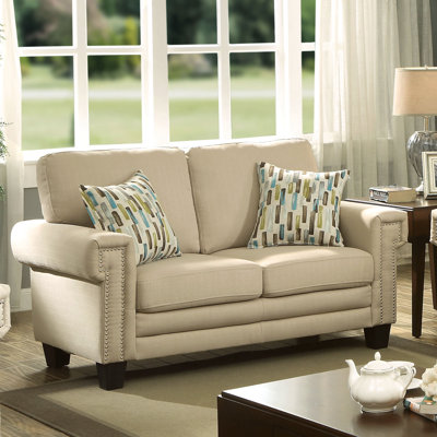 Hokku Designs KUI7586 Prissalla II Nailhead Trim Loveseat
