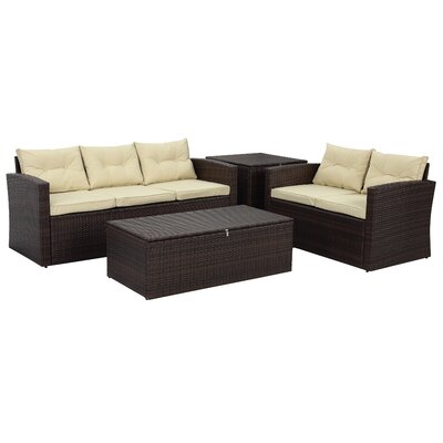 Rio 4 Piece Deep Seating Group with Cushions