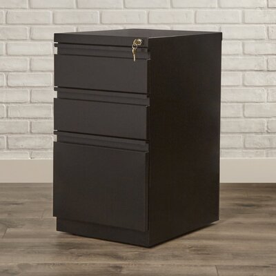 Brayden Studio Drew 3 Drawer Mobile Pedestal File Cabinet ...