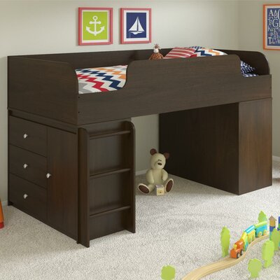 June Twin Panel Bed with Dresser and Storage Organizer