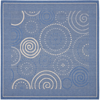 Safavieh Courtyard Circle Blue & Natural Area Rug CY1906 3103