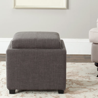Safavieh Carter Single Tray Storage Ottoman Ottoman HUD8233