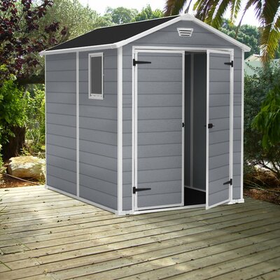 Keter Manor 6 Ft. W x 8 Ft. D Plastic Shed &amp; Reviews | Wayfair Supply