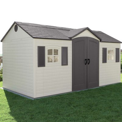 Lifetime Side Entry 15 Ft. W x 8 Ft. D Plastic Storage Shed &amp; Reviews 