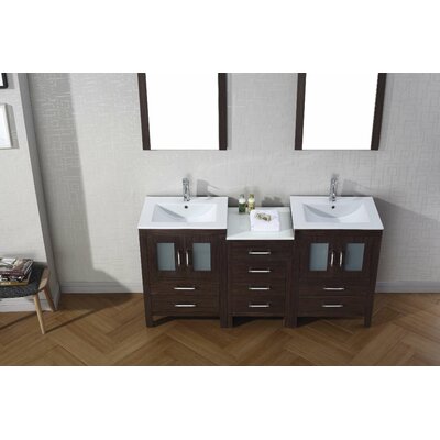 Virtu Dior 66" Double Bathroom Vanity Set & Reviews | Wayfair