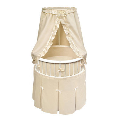 Badger Basket Elegance Bassinet with Waffle Bedding Badger Basket