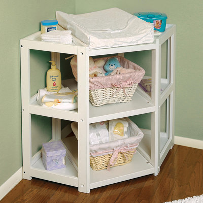 Badger Basket Diaper Corner Baby Changing Table 02206