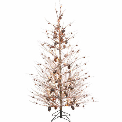 Napa Home and Garden Wonderland 72" Snowy Pine Cone Tree with Lights