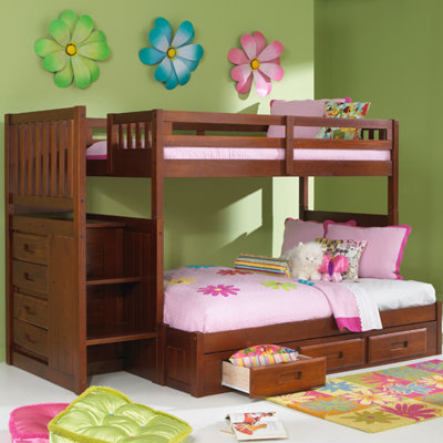 Discovery World Furniture Weston Twin over Full Staircase Bunk Bed Discovery World Furniture