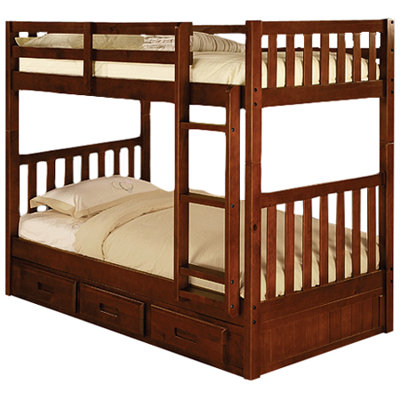 Discovery World Furniture Weston Twin over Twin Bunk Bed with Built-In Ladder 2111 2810