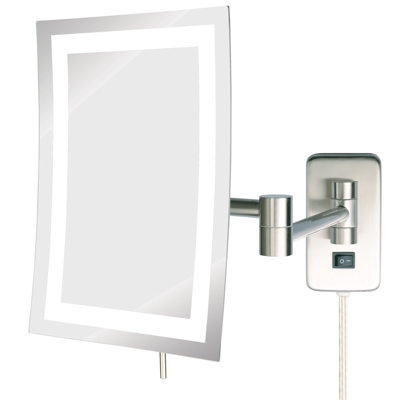 Bathroom Mirrors Jerdon Tri Fold Two Sided Lighted Makeup Mirror Two Sided Lighted Makeup Mirror