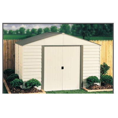 Arrow Milford 10 Ft. W x 12 Ft. D Vinyl Coated Steel Storage Shed 