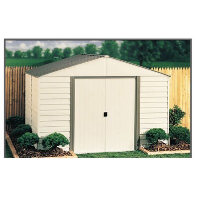 Milford 10 Ft. W x 8 Ft. D Vinyl Coated Steel Storage Shed by Arrow