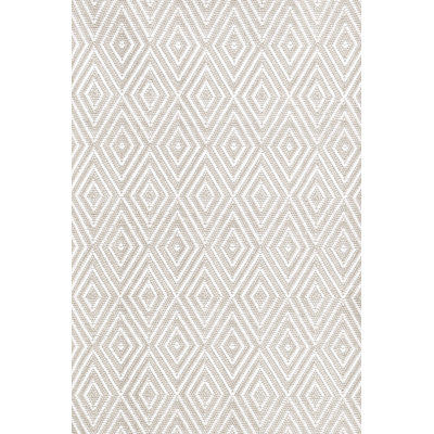 Dash and Albert Rugs Diamond Platinum & White Indoor/Outdoor Area Rug RDB203 XX