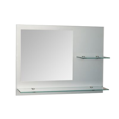 DanyaB Samara Frameless Bathroom Mirror with Shelves amp; Reviews 