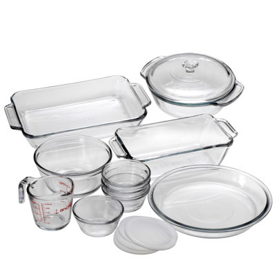 glass bakeware anchor oven hocking bake cookware piece bowl kitchen dish baking cooking sets pc usa glassware dishes amazon casserole