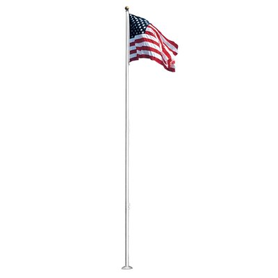 Annin Flagmakers 20' Fiberglass Villager Flag Pole With Traditional Nyl ...