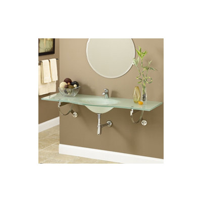 Brickell Wall Mounted Frosted Glass Bathroom Sink | Wayfair