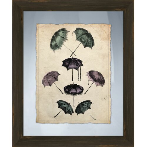 Umbrellas II Framed Graphic Art by PTM Images