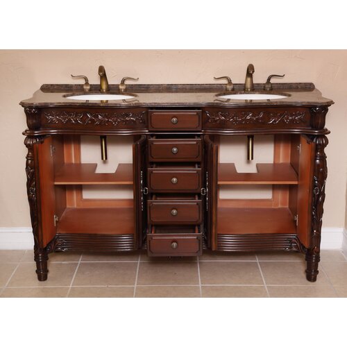 Global Treasures Sammi 61 Double Bathroom Vanity Set