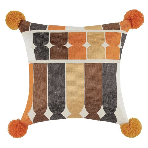 Ines Embroidered Linen Throw Pillow by Trina Turk