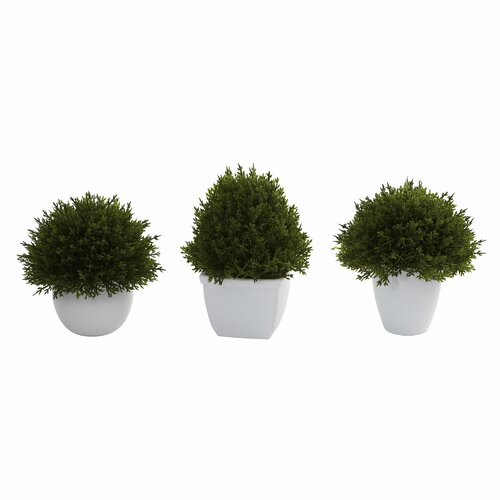 Nearly Natural Nearly Natural 3 Piece Mixed Cedar Plant Set