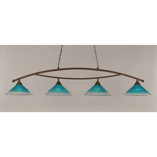 Bow 4 Light Kitchen Island Pendant by Toltec Lighting