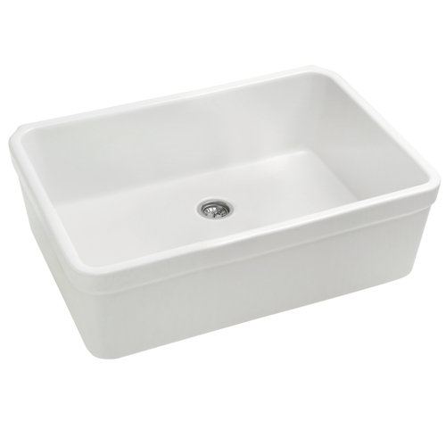 Basichaus 26 x 20 Non Reversible Fireclay Kitchen Sink by Whitehaus