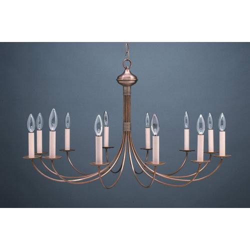 Chandelier 12 Light Candelabra Sockets JArms Hanging Chandelier Wayfair