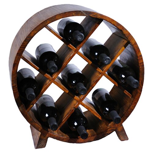 Antique Revival Sectional 9 Bottle Wine Rack