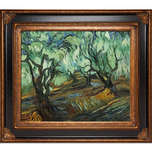 Tori Home Olive Tree by Van Gogh Framed Hand Painted Oil on Canvas