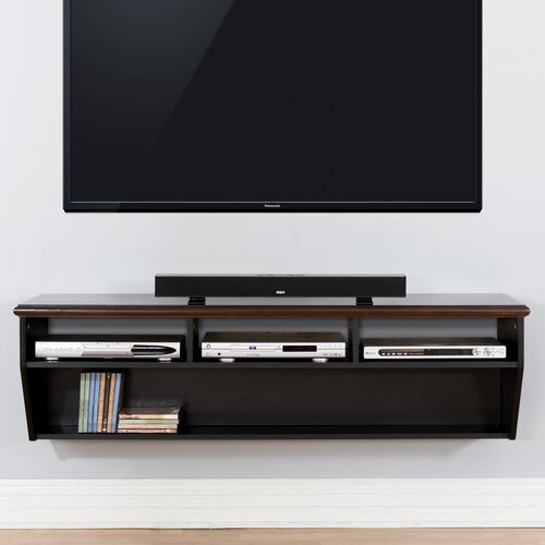 60 Hardwood Veneer Top Wall Mounted TV Component Shelf by Martin Home