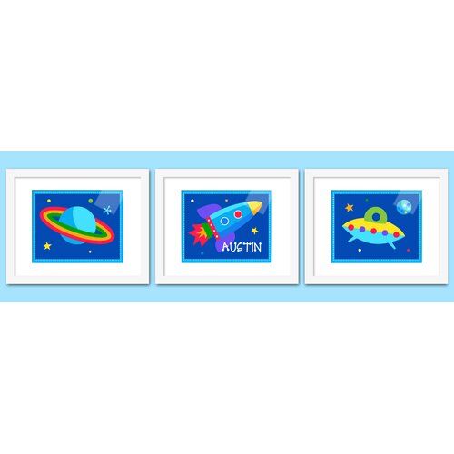 Piece Out of This World Personalized Framed Art Set by Olive Kids