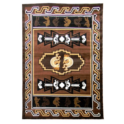 DonnieAnn Company Kingdom Brown Kokopelli Rug