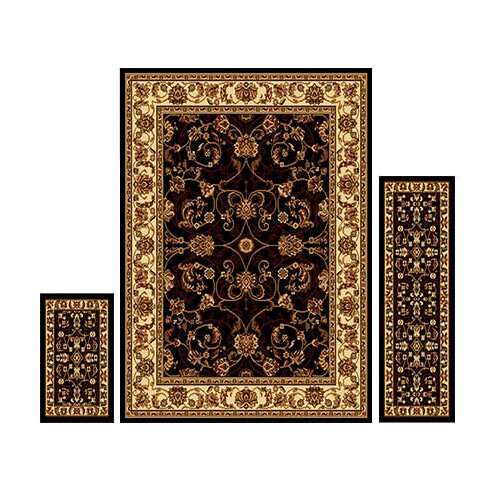 Home Dynamix Ariana 3 Piece Ebony Area Rug Set