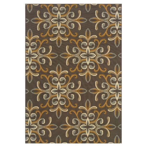 Threadbind Tortola Indoor/Outdoor Grey and Gold Area Rug