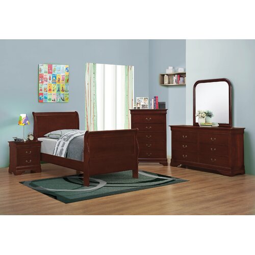 Louis Twin Sleigh Customizable Bedroom Set by Wildon Home ®