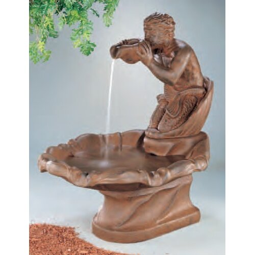 Henri Studio Figurine Cast Stone Triton Fountain