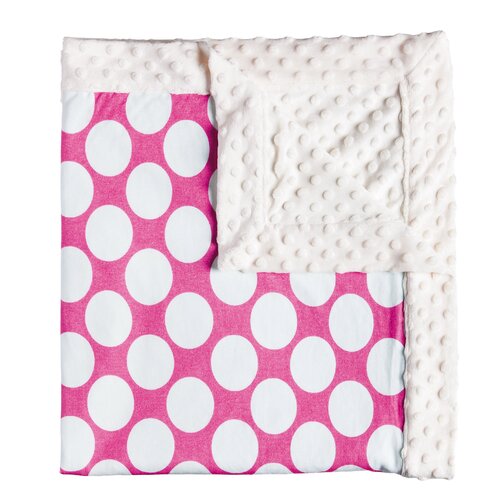 Modern Girl Polka Dot Minky Dot Blanket | Wayfair