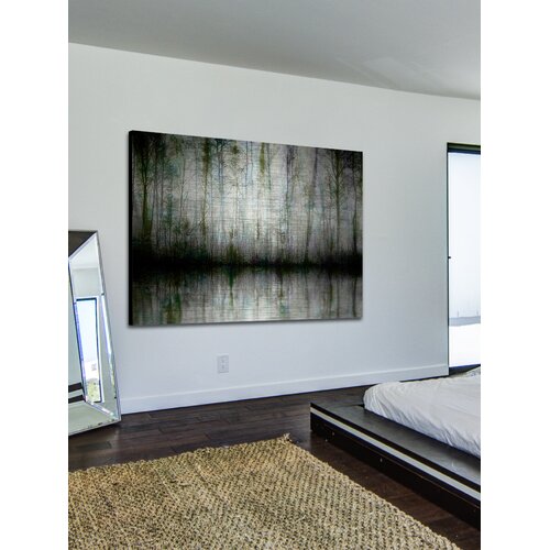 Wispy Trees Reflect Graphic Art on Brushed Aluminum by ParvezTaj