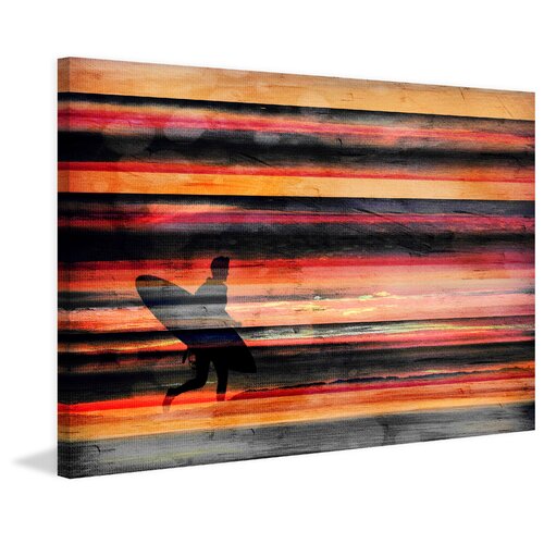 That Last Wave Framed Painting Print on Canvas by ParvezTaj