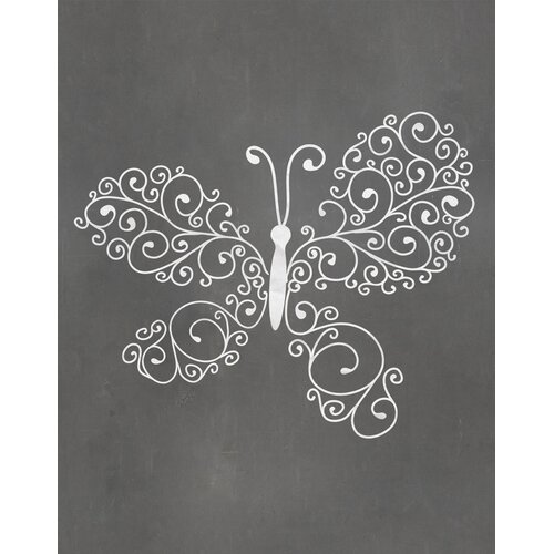 Butterfly Graphic Art Paper Print by Secretly Designed
