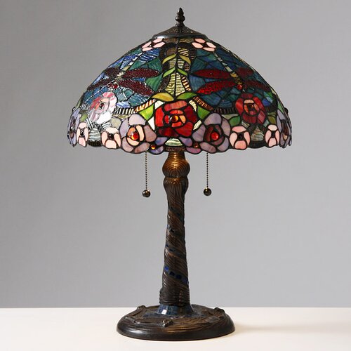 Warehouse of Tiffany Rose Dragonfly 23 H Table Lamp with Bowl Shade