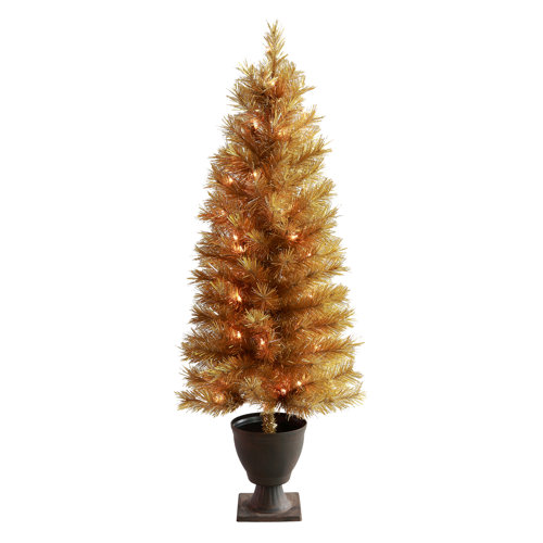 4 slim christmas tree with 50 lights and urn wayfair 4 slim christmas tree with 50 lights and urn wayfair