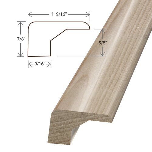 Moldings Online 0.68 x 1.56 x 78 Solid Birch Square Nose in Caramel