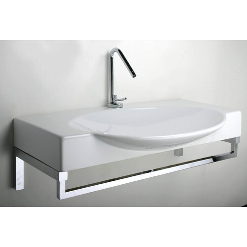 Swing 85 Above Counter/ Wall Mount Bathroom Sink by LaToscana