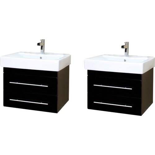 Pickering 49 Double Wall Mounted Bathroom Vanity Set by Bellaterra