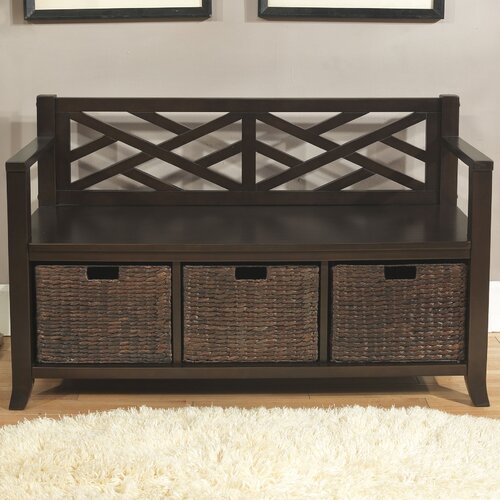 Simpli Home Adrien Entryway Storage Bench