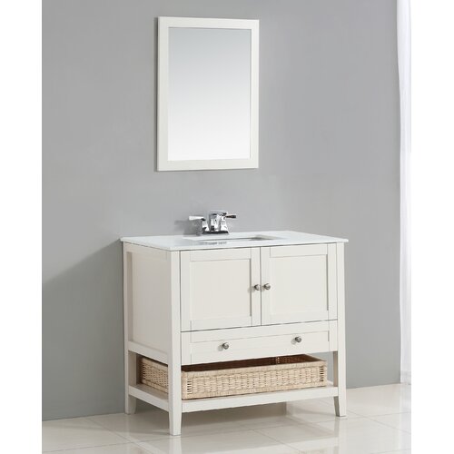 Simpli Home Cape Cod 37 Single Bath Vanity Set